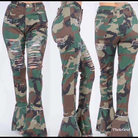 Camouflage bell bottoms - Picture 1 of 1